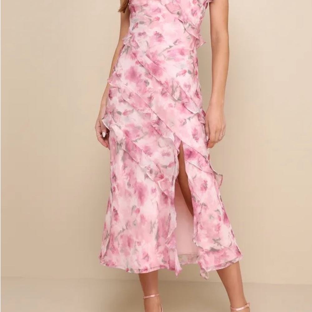 Lulus floral midi dress